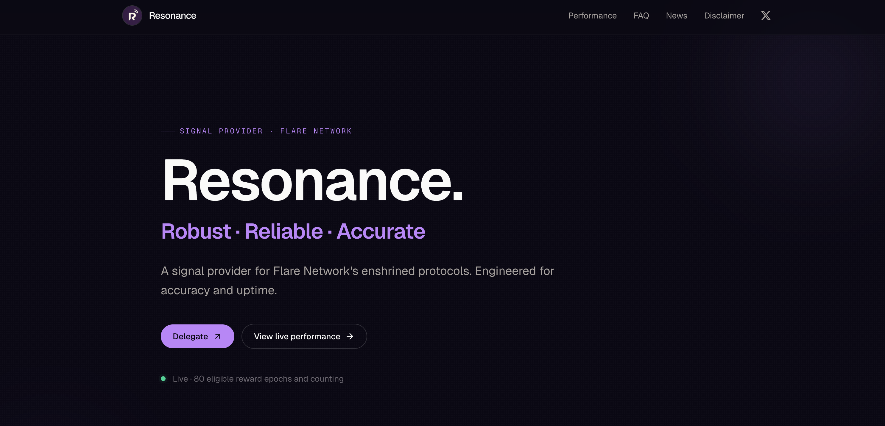 Resonance Oracle Website